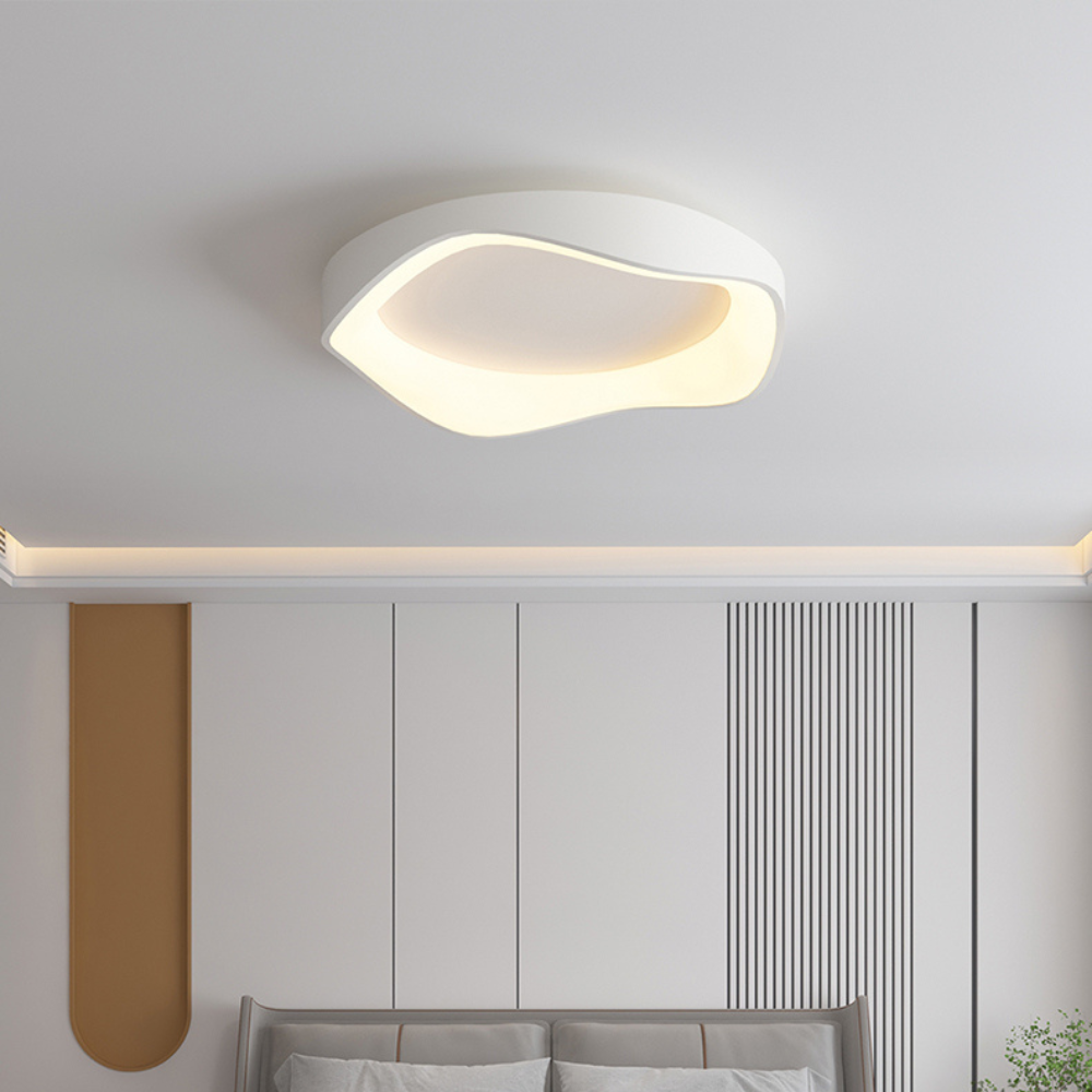 Japandi LED Plafondlamp Dimbaar Afstandsbediening Rond 40cm 50cm IJzer Acryl | Restfield